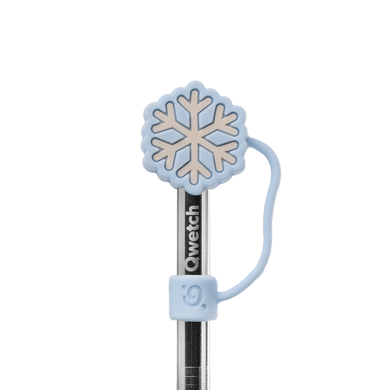 Embout pour paille flocon - Pastel Bleu