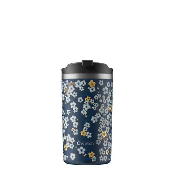 Travel mug isotherme - Flowers Bleu Nuit