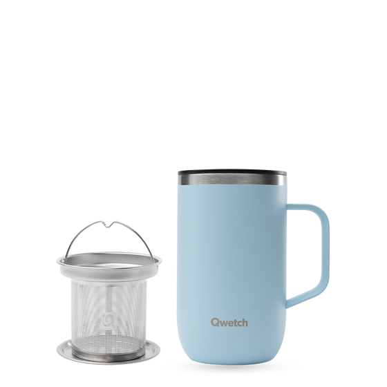 Mug Tisanière isotherme - Pastel Bleu