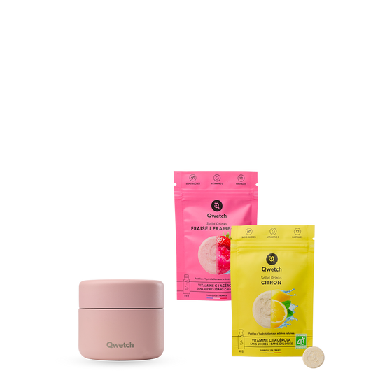 Kit Solid Drinks Fraise Framboise & Citron - Routine Box Pastel Rose